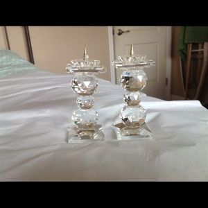 Crystal candle holders